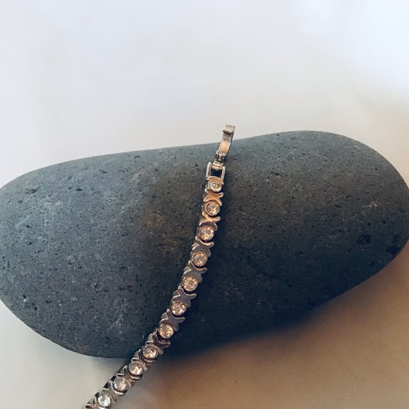 Jewelry Heavy Real Looking Faux Diamond Tennis Bracelet Poshmark